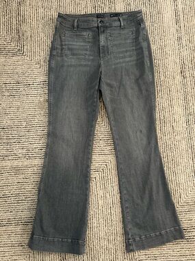 J. Jill Highrise Flare Gray Size 12 Classic Everyday Stretch